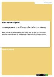 Cover von Aussagewert von Umweltberichterstattung