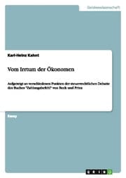 Cover von Vom Irrtum der Ökonomen
