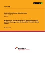 Cover von Reaktion von Anleihemärkten auf makroökonomische Veröffentlichungen und die Kennziffer 'Durable Goods Orders'