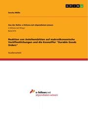 Cover von Reaktion von Anleihemärkten auf makroökonomische Veröffentlichungen und die Kennziffer 'Durable Goods Orders'