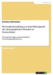 Cover von Personalentwicklung vor dem Hintergrund des demografischen Wandels in Deutschland