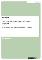 Cover von Experimentiertests im trinationalen Vergleich