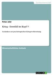Cover von Krieg - Ernstfall im Kopf!?