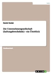 Cover von Die Unternehmergesellschaft (haftungsbeschränkt) - ein Überblick