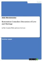 Cover von Restoration Comedies: Discussion of Love and Marriage