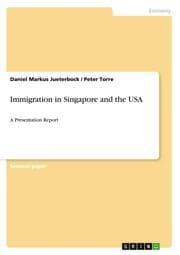 Cover von Immigration in Singapore and the USA