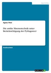 Cover von Die antike Mnemotechnik unter Berücksichtigung der Pythagoreer