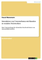 Cover von Interaktion von Unternehmen mit Kunden in sozialen Netzwerken