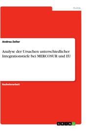 Cover von Analyse der Ursachen unterschiedlicher Integrationstiefe bei MERCOSUR und EU