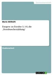 Cover von Exegese zu Exodus 3,1-6, die 'Dornbuscherzählung'