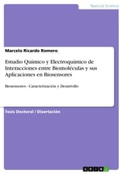 Cover von Estudio Químico y Electroquímico de Interacciones entre Biomoléculas y sus Aplicaciones en Biosensores