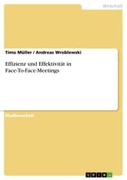 Cover von Effizienz und Effektivität in Face-To-Face-Meetings