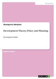 Cover von Development Theory, Policy and Planning