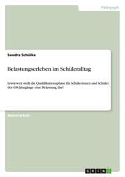 Cover von Belastungserleben im Schüleralltag