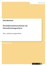 Cover von Produktivitätswachstum im Dienstleistungssektor