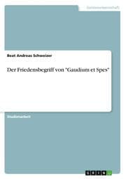 Cover von Der Friedensbegriff von 'Gaudium et Spes'