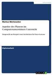 Cover von Aspekte des Planens im Computerunterstützen Unterricht