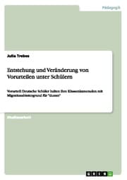 Cover von Entstehung und Veränderung von Vorurteilen im Bereich der Schulsozialpädagogik
