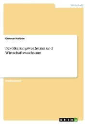 Cover von Bevölkerungswachstum und Wirtschaftswachstum