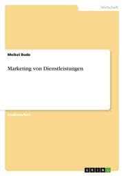 Cover von Marketing von Dienstleistungen
