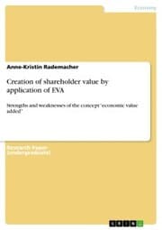 Cover von Creation of shareholder value by application of EVA