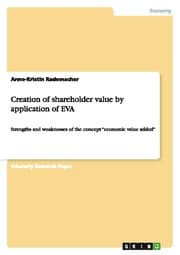 Cover von Creation of shareholder value by application of EVA