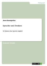 Cover von Sprache und Denken