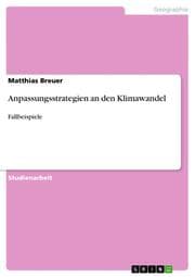 Cover von Anpassungsstrategien an den Klimawandel