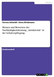 Cover von Messen und Bewerten der Nachhaltigkeitsleistung 'Attraktivität' in der Schulverpflegung