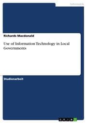 Cover von Use of Information Technology in Local Governments