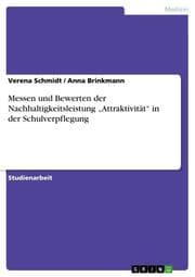 Cover von Messen und Bewerten der Nachhaltigkeitsleistung Attraktivität in der Schulverpflegung