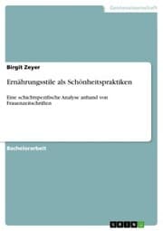 Cover von Ernährungsstile als Schönheitspraktiken