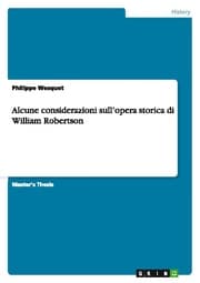Cover von Alcune considerazioni sullopera storica di William Robertson