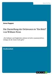 Cover von Die Darstellung der Delawaren in 'Ein Brief' von William Penn