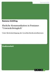 Cover von Eheliche Kommunikation in Fontanes 'Unwiederbringlich'