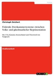 Cover von Föderale Zweikammersysteme zwischen Volks- und gliedstaatlicher Repräsentation
