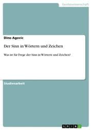Cover von Der Sinn in Wörtern und Zeichen