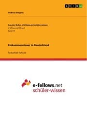 Cover von Einkommensteuer in Deutschland