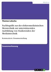 Cover von Fachbegriffe aus der elektromedizinischen Messtechnik zur unterstützenden Ausbildung von Studierenden der Medizintechnik