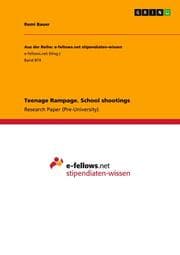 Cover von Teenage Rampage. School shootings