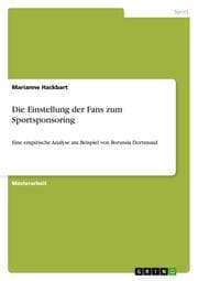 Cover von Die Einstellung der Fans zum Sportsponsoring
