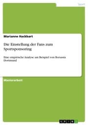 Cover von Die Einstellung der Fans zum Sportsponsoring