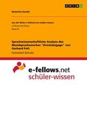 Cover von Sprachwissenschaftliche Analyse des Mundsprachewerkes 'Drecksbagage' von Gerhard Polt
