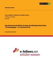 Cover von Sprachwissenschaftliche Analyse des Mundsprachewerkes 'Drecksbagage' von Gerhard Polt