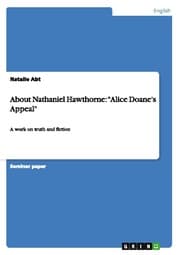 Cover von About Nathaniel Hawthorne: 'Alice Doane's Appeal'