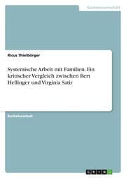 Cover von Systemische Arbeit mit Familien.Ein kritischer Vergleich zwischen Bert Hellinger und Virginia Satir