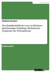 Cover von Das Krankheitsbild des Lenz in Büchners gleichnamiger Erzählung.Medizinische Symptome der Schizophrenie