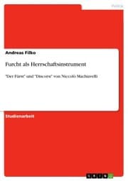 Cover von Furcht als Herrschaftsinstrument