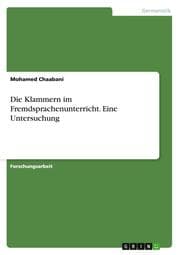 Cover von Die Klammern im Fremdsprachenunterricht.Eine Untersuchung