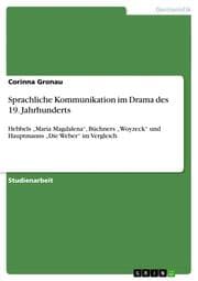 Cover von Sprachliche Kommunikation im Drama des 19.Jahrhunderts
